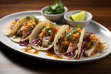 Mexican dish - grilled tacos.