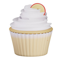 Apple cinnamon cupcake 3d Icon