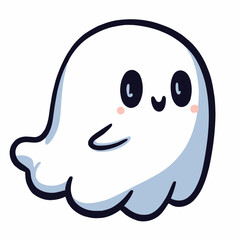 Cute Hand Drawn Halloween Ghost Illustration