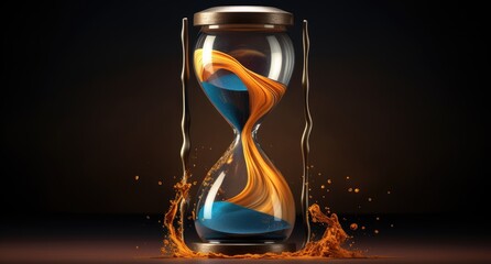 Hourglass . The passing of time Generative Ai