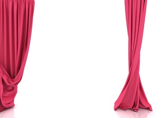 curtains  3d Render Illustration