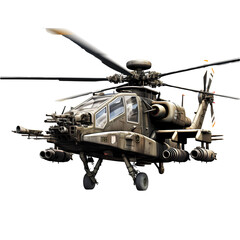 military helicopter on transparent background PNG - obrazy, fototapety, plakaty