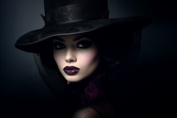 Captivating Gothic Enchantress - Perfect for Halloween Themes