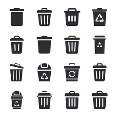 Trash icon set vector illustration
