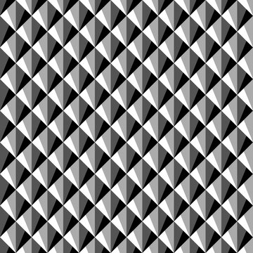 Mini interlocking triangles tessellation background. Repeated scallops. Fish scale. Seamless surface pattern design with scales. Modern japanese motif. Repeat scallop. Squama. Vector image for print.