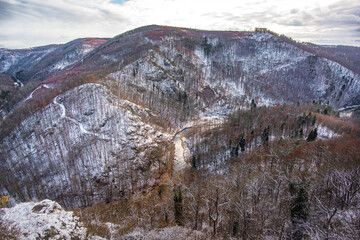 snow covered mountains