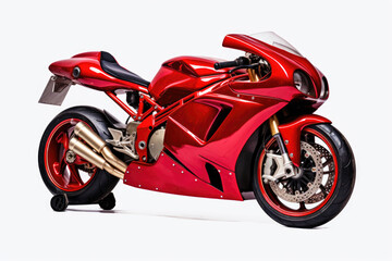 Obraz na płótnie Canvas Modern red motorcycle