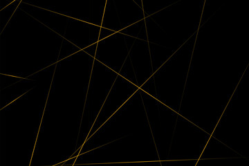 Abstract black with gold lines, triangles background modern design. Vector illustration EPS 10.