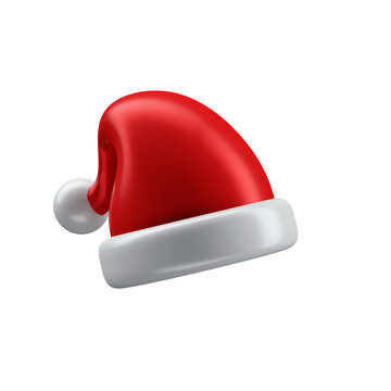 Gorro papai noel isolado render 3D
