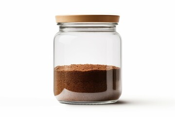 Sturdy Instant coffee glass jar. Closed glass. Generate Ai
