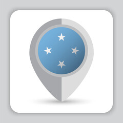 Micronesia Flag Pin Map Icon