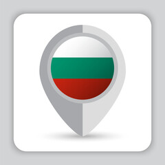 Bulgaria Flag Pin Map Icon