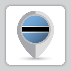 Botswana Flag Pin Map Icon