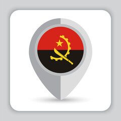 Angola Flag Pin Map Icon