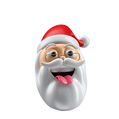 Emoji 3D Papai Noel com Gorro de Natal
