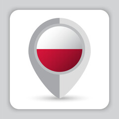 Poland Flag Pin Map Icon