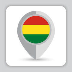 Bolivia Flag Pin Map Icon