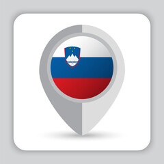 Slovenia Flag Pin Map Icon