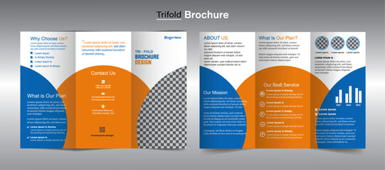 Corporate trifold brochure template. You can focus your company on this creative corporate trifold brochure. This trifold brochure template has a modern, corporate look. is perfect for corporate use.