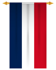 France flag vertical pennant isolated
 - obrazy, fototapety, plakaty