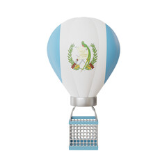 Obraz premium Air Balloon Guatemala Flag Element 3d illustration