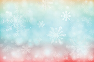 Merry christmas colorful background with snowflake, vector