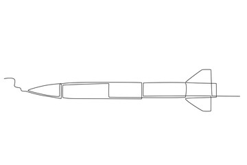 A nuclear rocket concept. Nuclear weapon one-line drawing