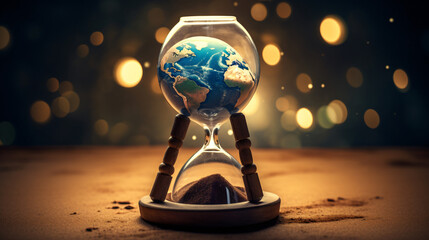 Time for Earth is passing by concept - obrazy, fototapety, plakaty