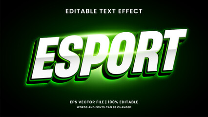 Esport gaming 3d editable text effect template