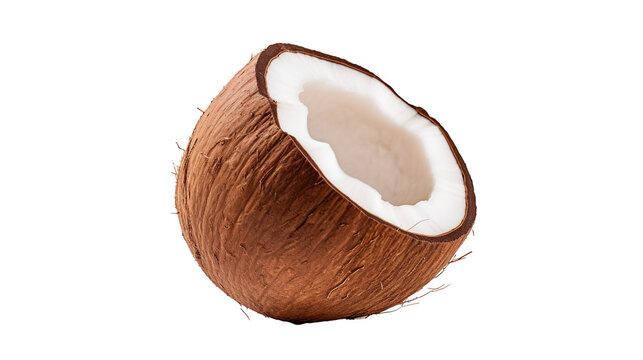 Coconut  on a transparent background, PNG image with background removed, Created with Generative Ai technology.