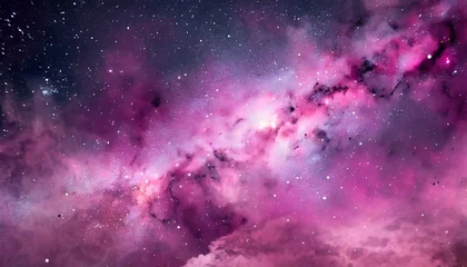 Rolgordijnen pink galaxy background space universe milky way © Ashley