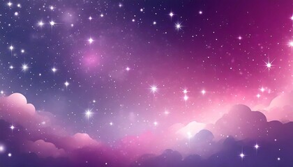 abstract starlight and pink and purple clouds stardust blink background presentation star concept magazine powerpoint website marketing - obrazy, fototapety, plakaty