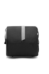 black color blank outdoor trendy fun sports custom nylon cross body shoulder strap bag duffle gym travel bags isolated on white background. mock-up.