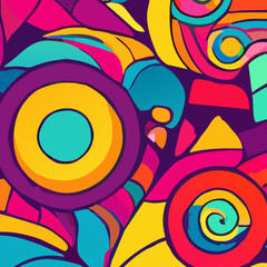 Bright colors abstract background psychedelic graffiti funky digital wall paper 