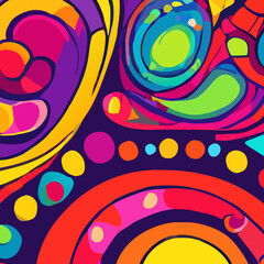 Purple theme Colorful vibrant abstract background psychedelic graffiti funky digital wall paper 