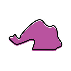 Qena state of Egypt map design in vector form.