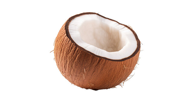 Coconut  on a transparent background, PNG image with background removed, Created with Generative Ai technology.