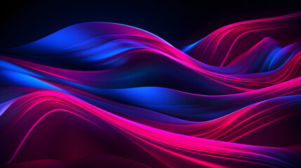 abstract background with colored glowing waves