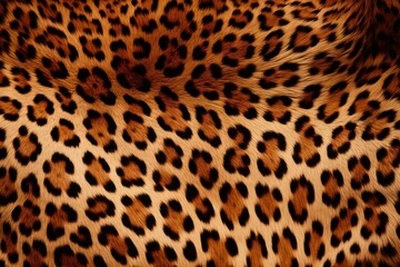 Luxurious Leopard fur banner texture. Skin fabric print. Generate Ai