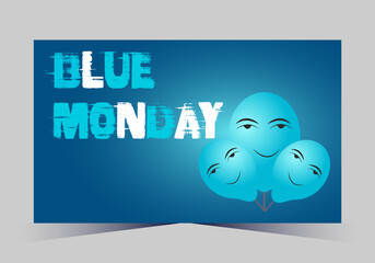Vector illustration for blue monday