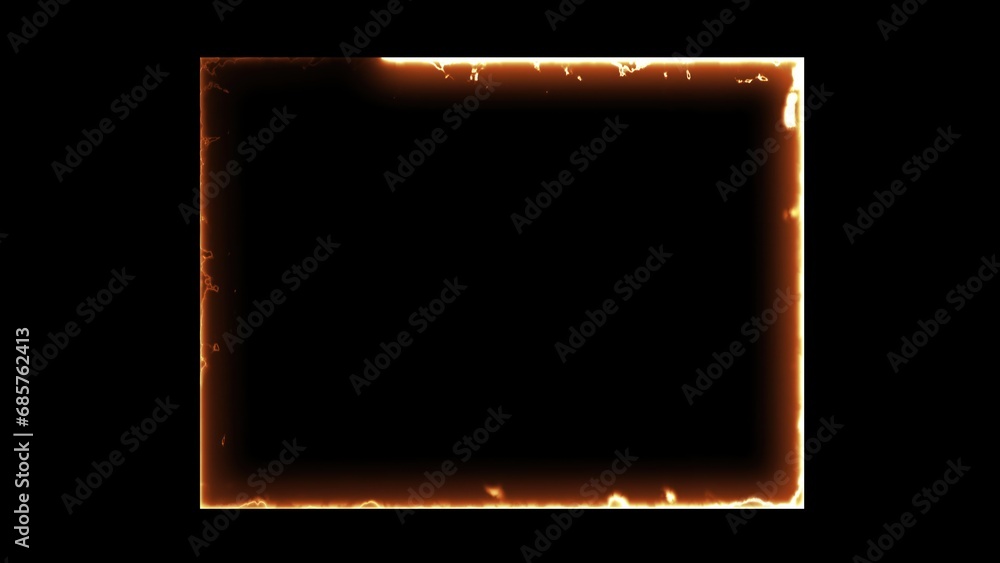 Poster abstract fire square. computer generated 3d render