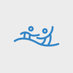 People help logo symbol line style.