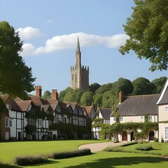 english country church,ai generated 