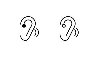 Listen icon design with white background stock illustration