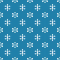 Winter snowflake seamless pattern. Vector illustration winter background.