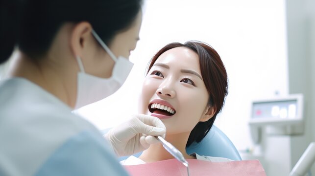 Dental health care and consolation at clinic or hospital