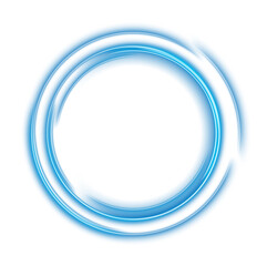 Light blue Swirl. Curve light effect of blue line. Luminous blue spiral. Element for your design, advertising, postcards, invitations, screensavers, websites, games. PNG.