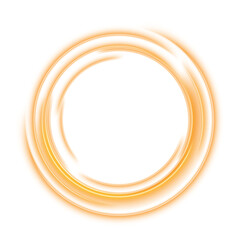 Light yellow Swirl. Curve light effect of yellow line. Luminous yellow spiral. Element for your design, advertising, postcards, invitations, screensavers, websites, games. PNG.
