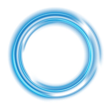 Light blue Swirl. Curve light effect of blue line. Luminous blue spiral. Element for your design, advertising, postcards, invitations, screensavers, websites, games. PNG.