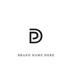 PD logo. P D design. White PD letter. PD, P D letter logo design. Initial letter PD linked circle uppercase monogram logo. - obrazy, fototapety, plakaty